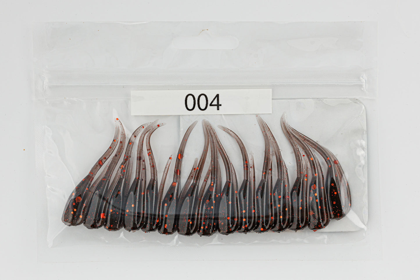 Black with Red Glitter Brush-Walker Crappie Lure
