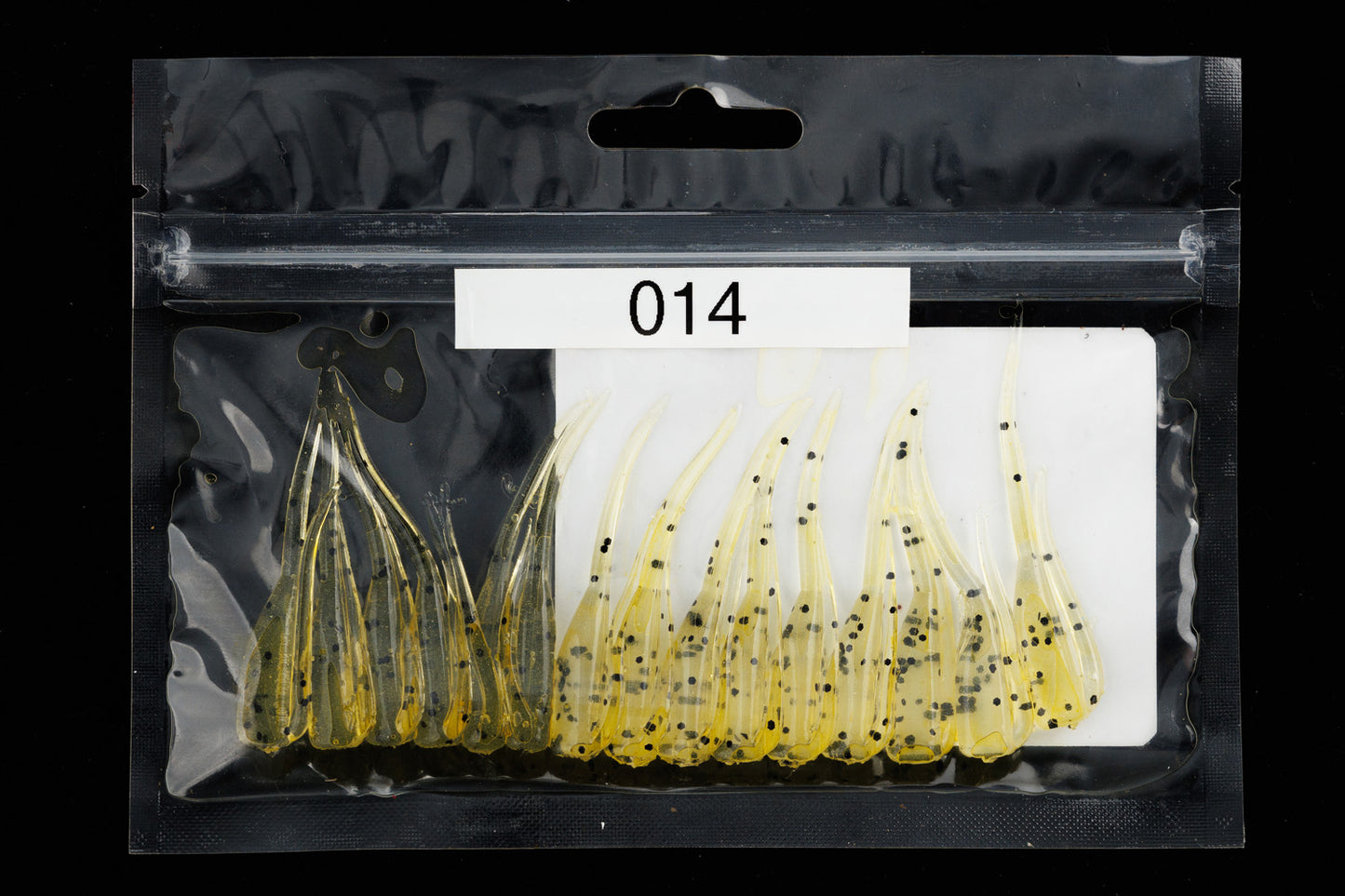 Clear Yellow with Black Flake Brush-Walker Crappie Lure