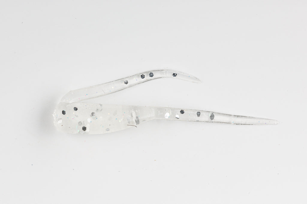 White with Silver Glitter Brush-Walker Crappie Lure