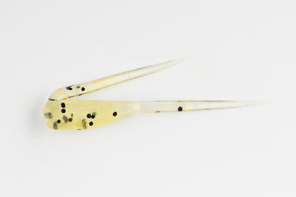 Clear Yellow with Black Flake Brush-Walker Crappie Lure